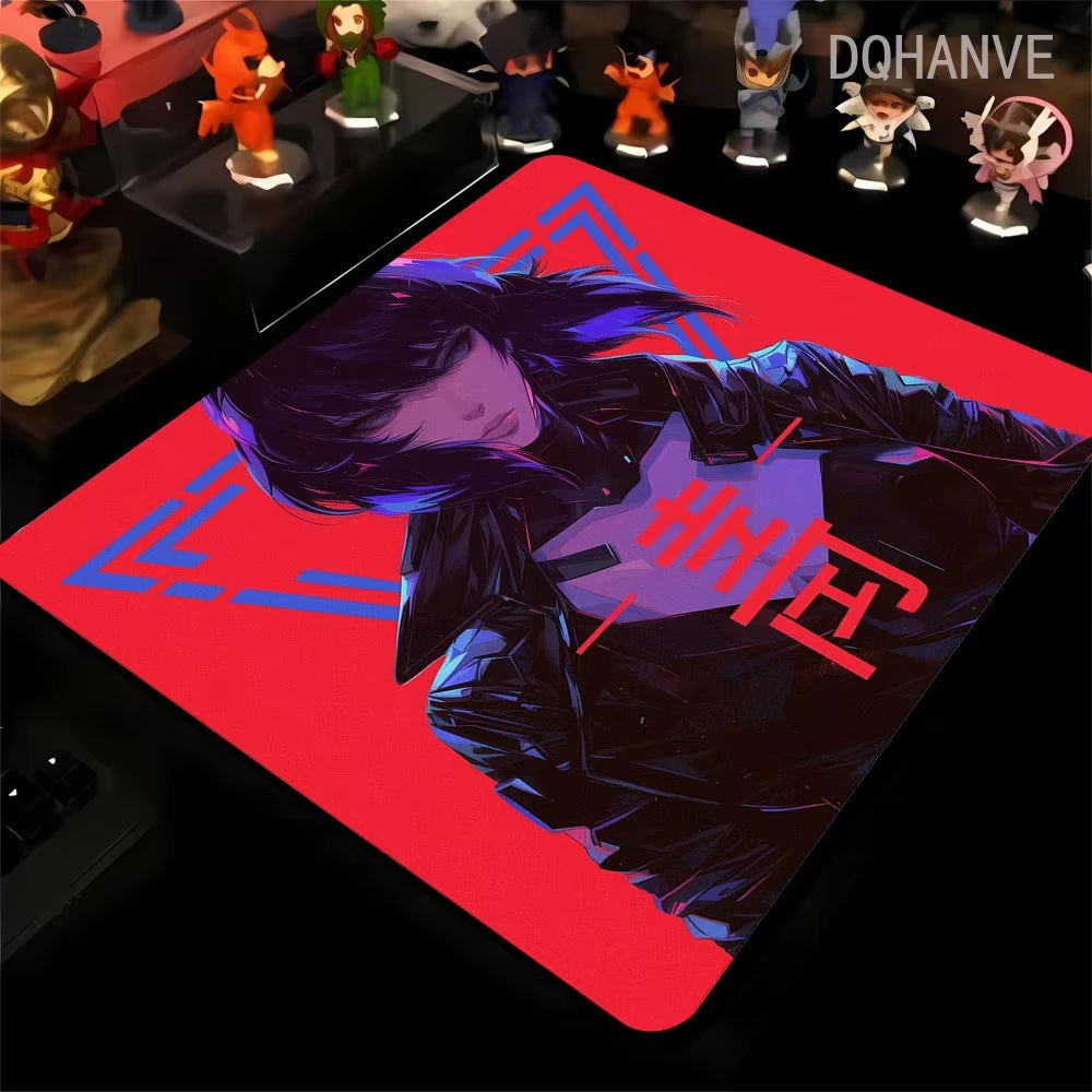 Large Gaming Mousepad Oni Mask Girl Mouse Pad Gamer Speed Keyboard Pads Laptop Carpet Ultra Fine Surface Large Mouse Mat 40X45