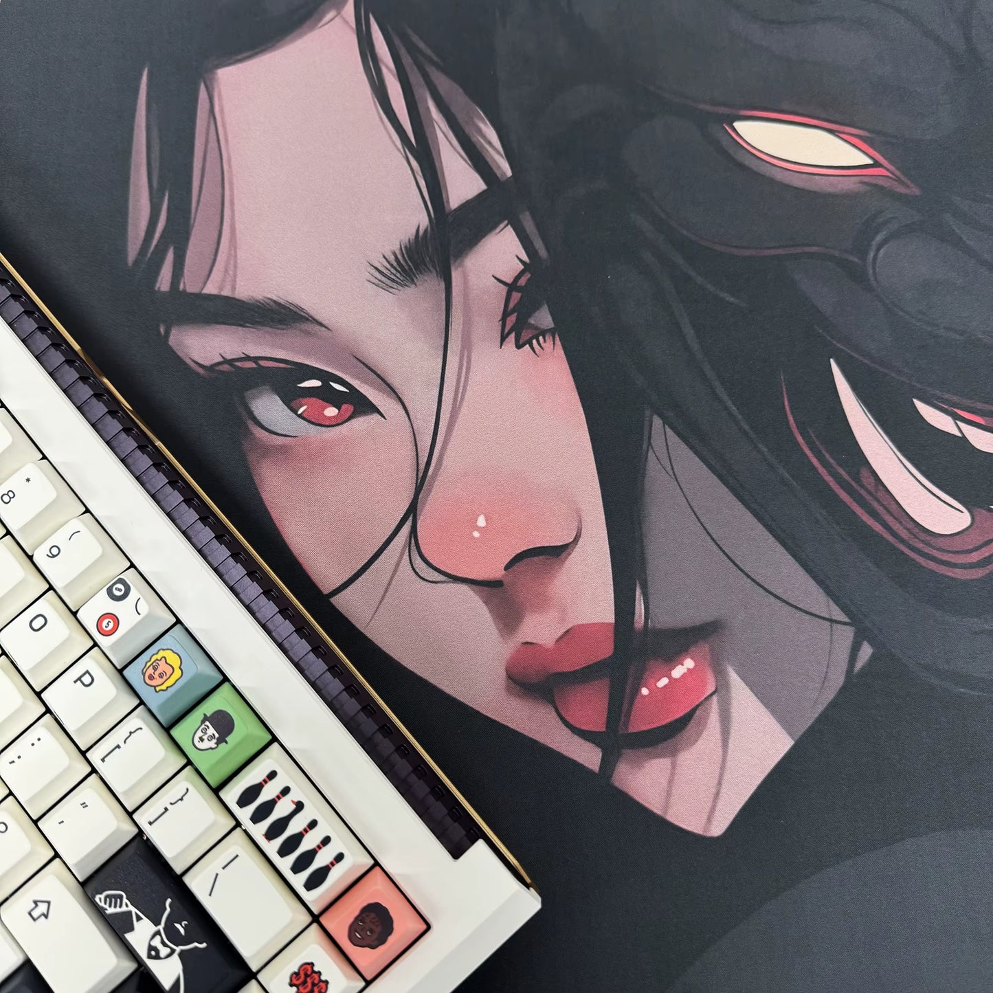 45X40Cm Ultrafine Surface Gaming Mousepad Mask Girl Speed Mouse Pad Gamer E-Sports Mouse Mat Game Professional Premium Desk Mat