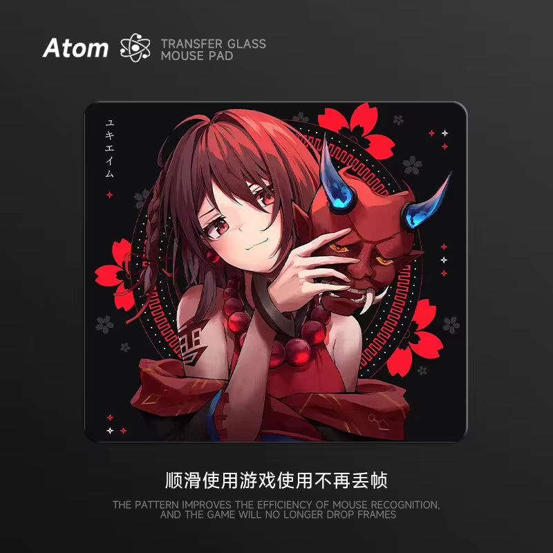 ATOM Glass Gaming Mouse PaD Glass Customized Upgraded Smooth Mousepad FPS Esports Game Desk Mat PC Accessories